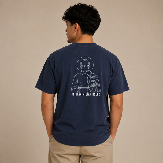 St. Maximilian Kolbe “Without Sacrifice There Is No Love” Comfort Colors Tee
