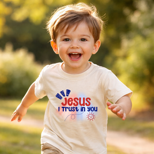 Jesus I Trust in You Toddler T-Shirt | Catholic Kids Shirt | Divine Mercy Shirt