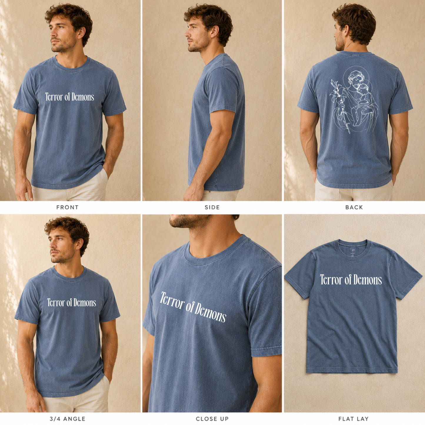 PREORDER St. Joseph Terror of Demons Comfort Colors® T-Shirt | Catholic Men’s Graphic Tee | Father’s Day Gift