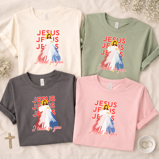 Divine Mercy “Jesus I Trust in You” Catholic T-Shirt