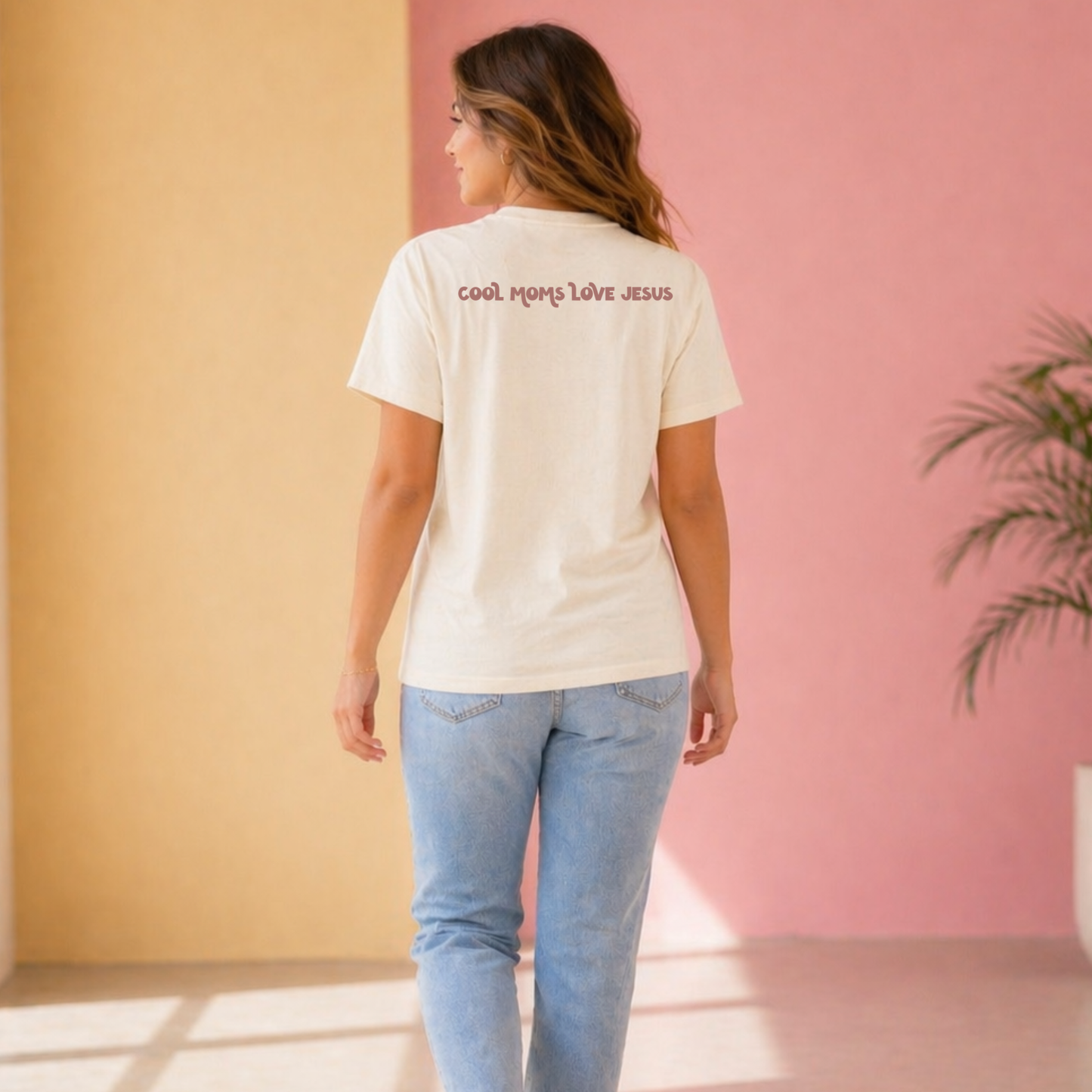 Cool Moms Love Jesus Tee | Fitted Bella Canvas Shirt | Catholic Eucharist Shirt for Women
