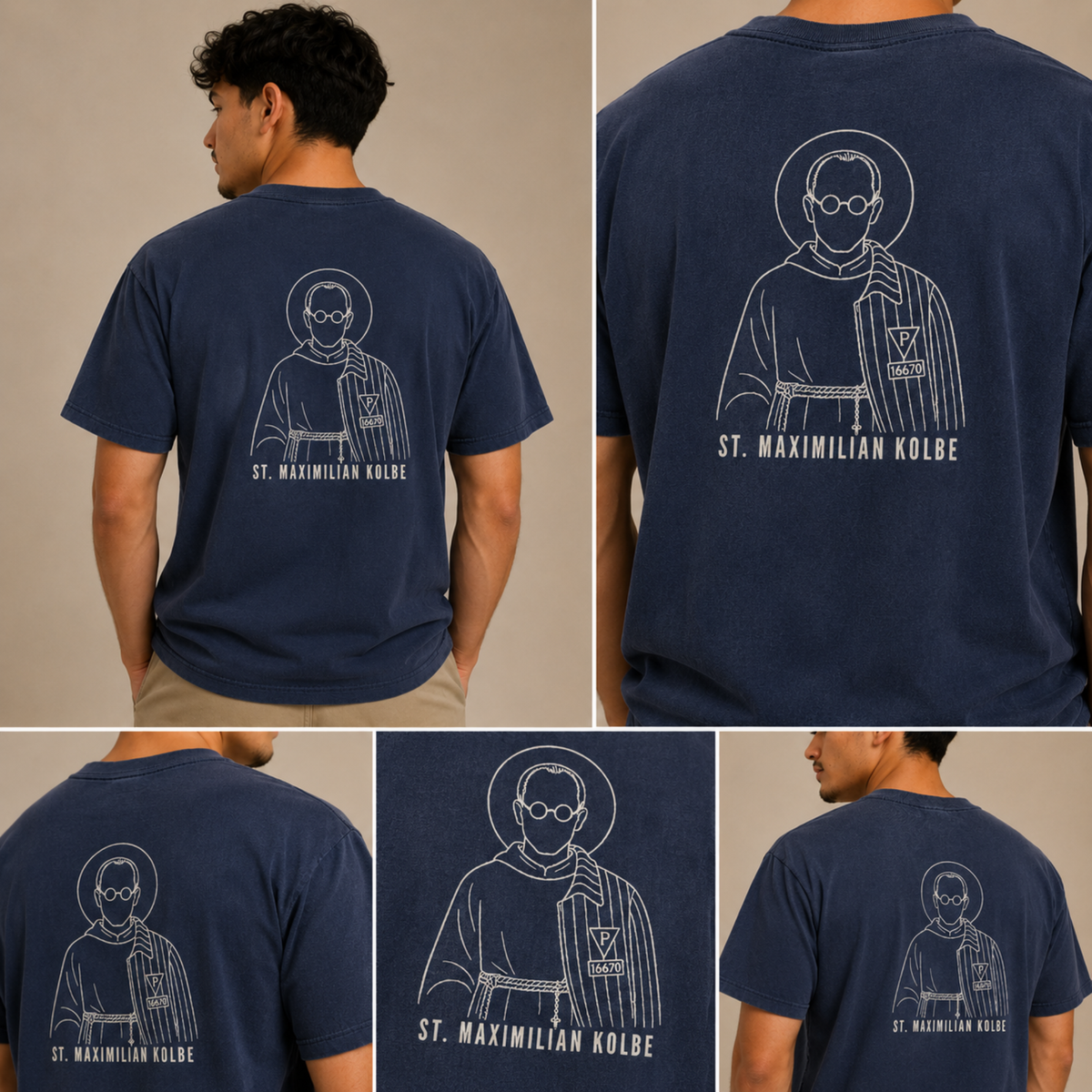 St. Maximilian Kolbe “Without Sacrifice There Is No Love” Comfort Colors Tee