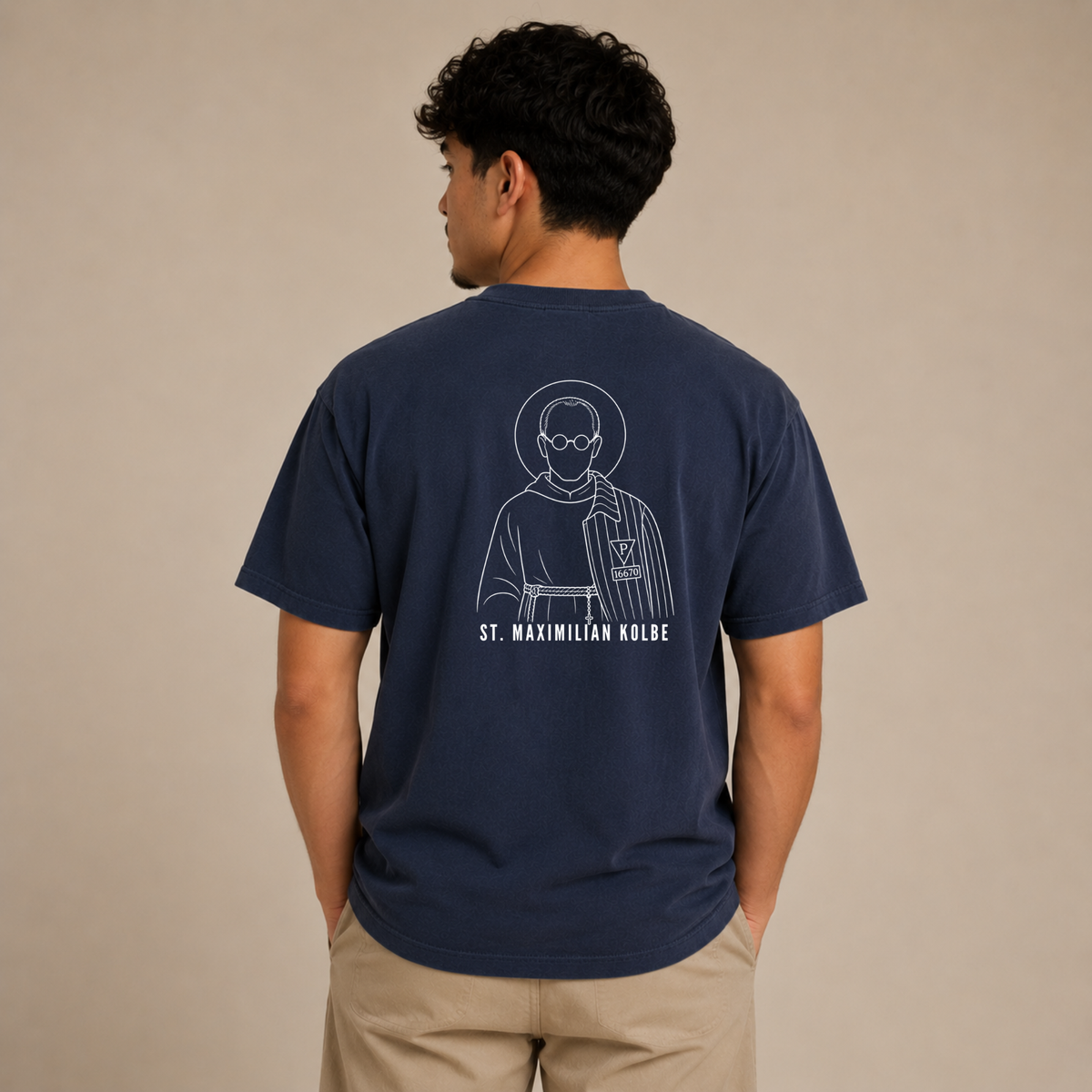 St. Maximilian Kolbe “Without Sacrifice There Is No Love” Comfort Colors Tee