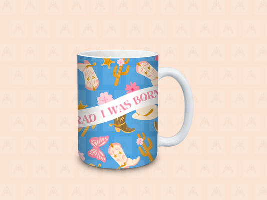 I Am Not Afraid St. Joan of Arc Cowgirl Mug | 15 oz Catholic Western Floral Mug