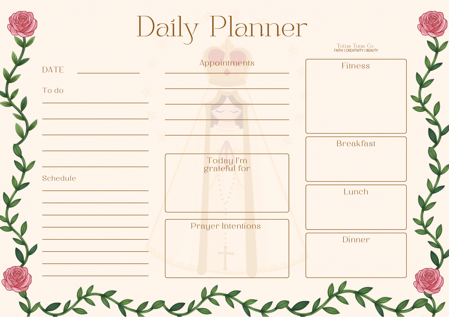 Catholic Daily Planner