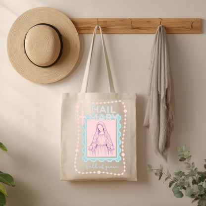 Hail Mary Full of Grace Catholic Tote Bag
