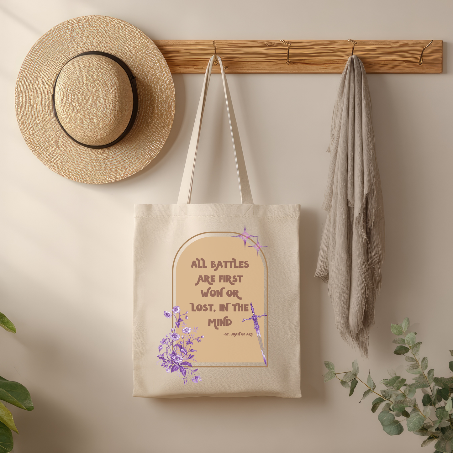 St. Joan of Arc Inspirational Catholic Tote Bag