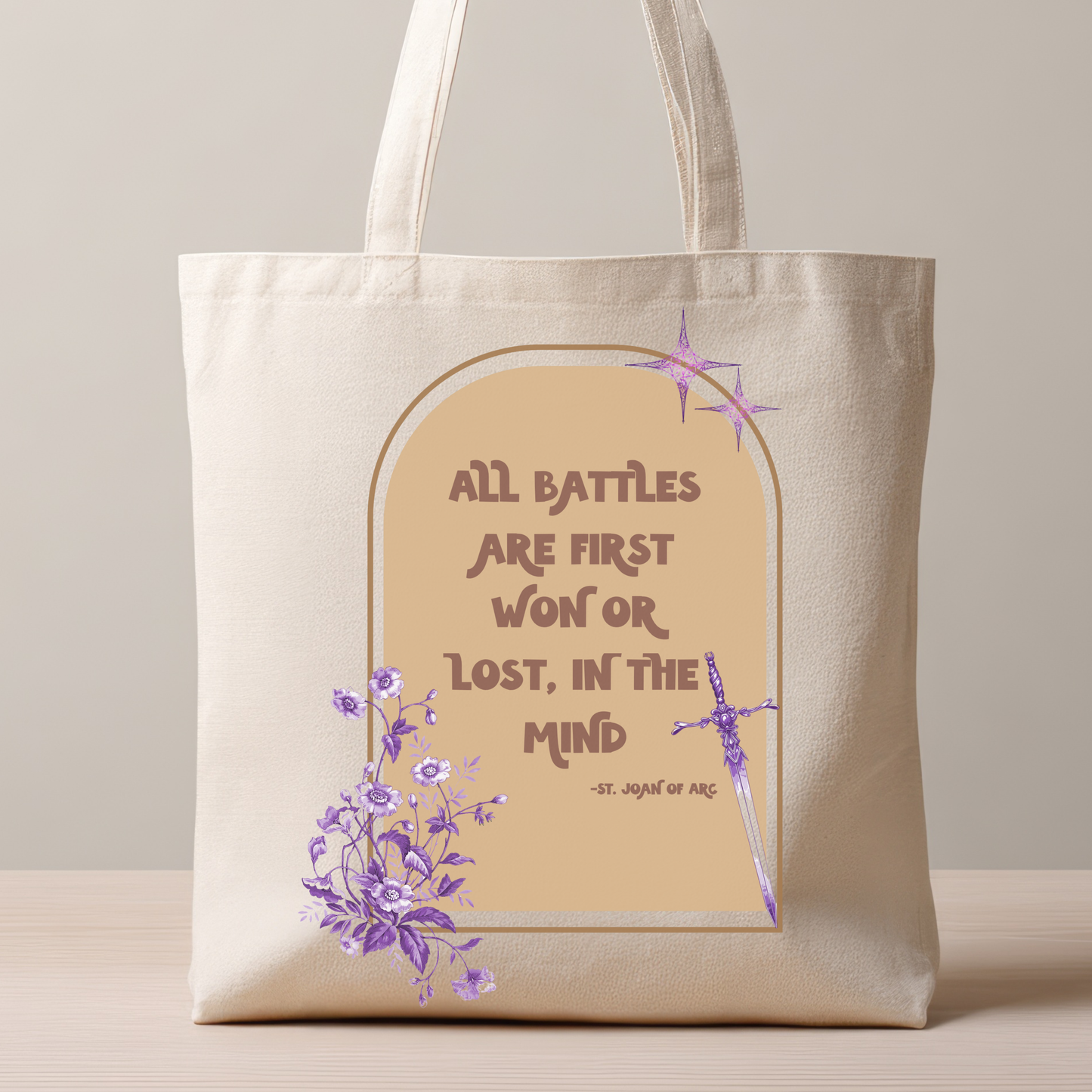 St. Joan of Arc Inspirational Catholic Tote Bag