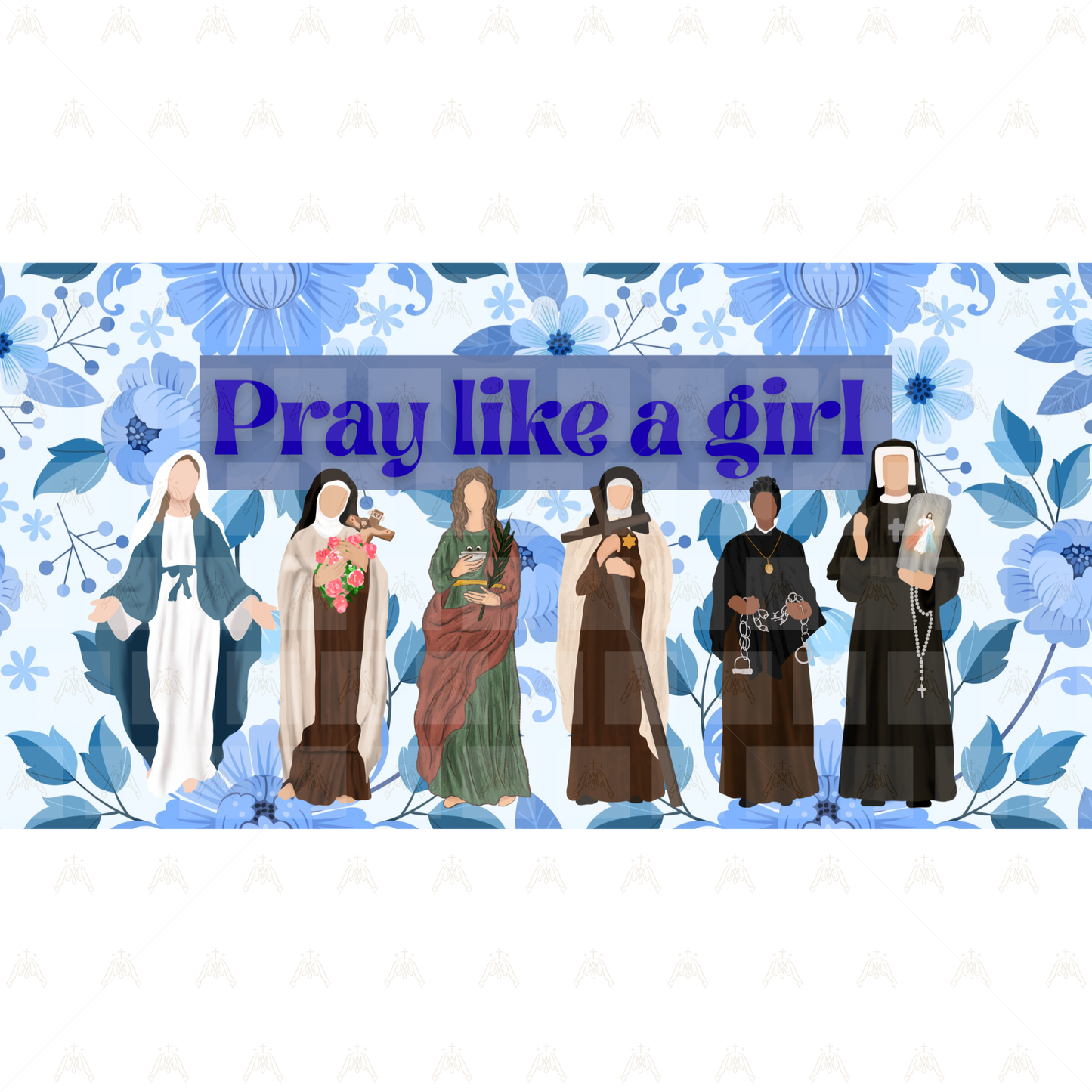 Pray Like a Girl Catholic Mug