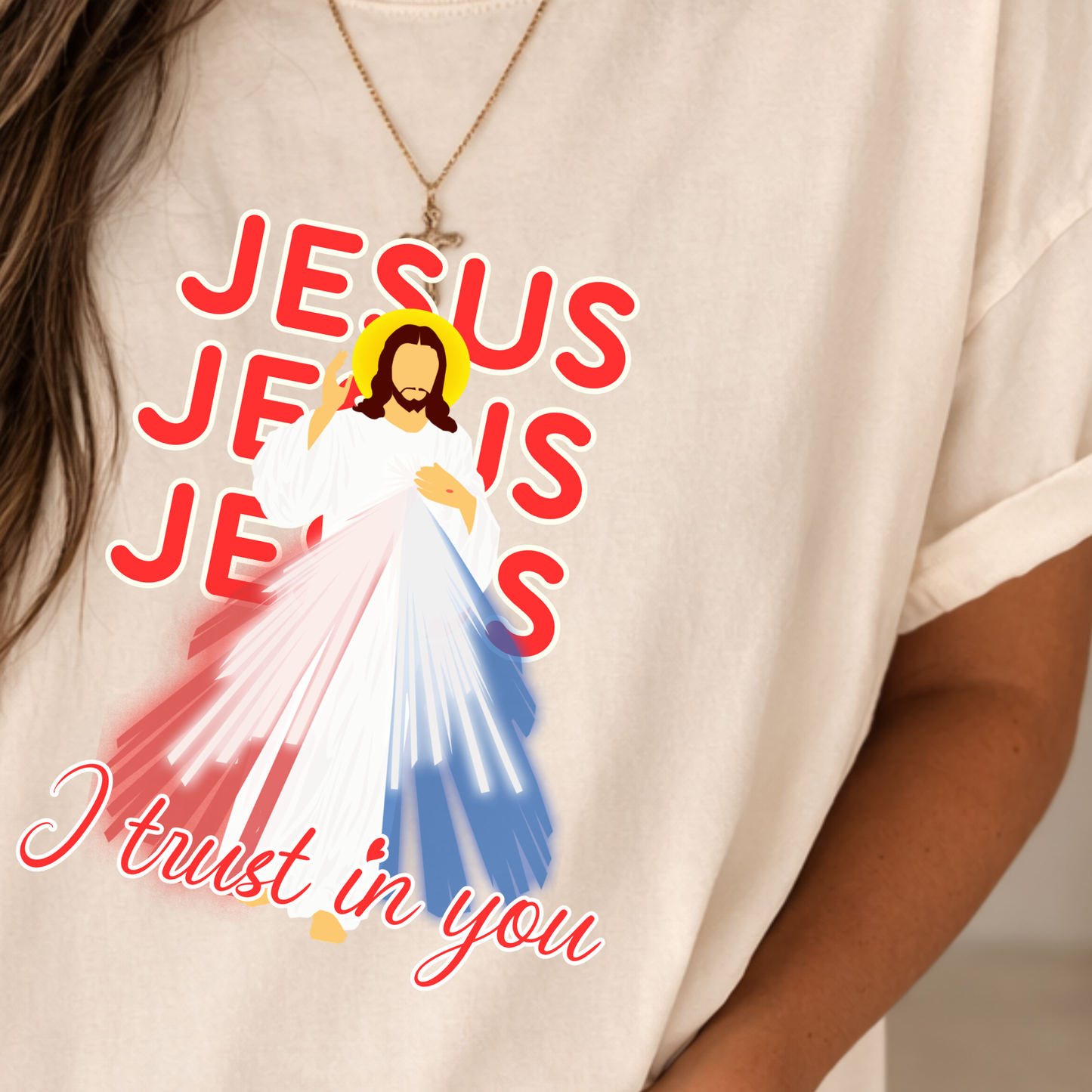 Divine Mercy “Jesus I Trust in You” Catholic T-Shirt