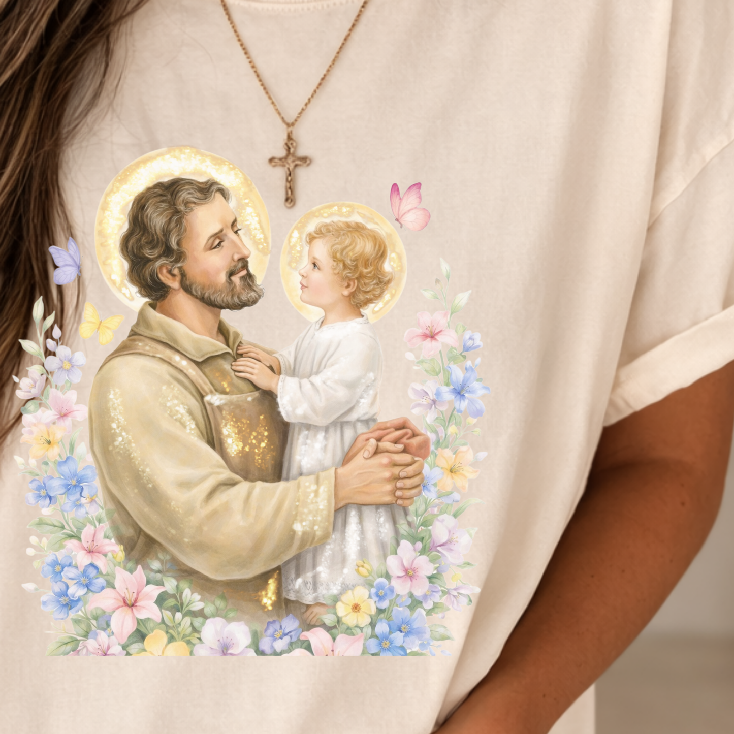 St. Joseph & Child Jesus Comfort Colors® Catholic T-Shirt