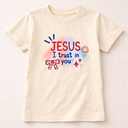 Jesus I Trust in You Toddler T-Shirt | Catholic Kids Shirt | Divine Mercy Shirt