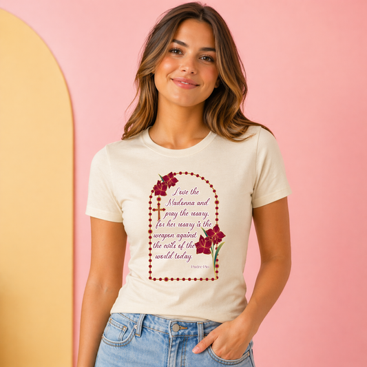 Love the Madonna Rosary Tee