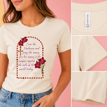 Love the Madonna Rosary Tee