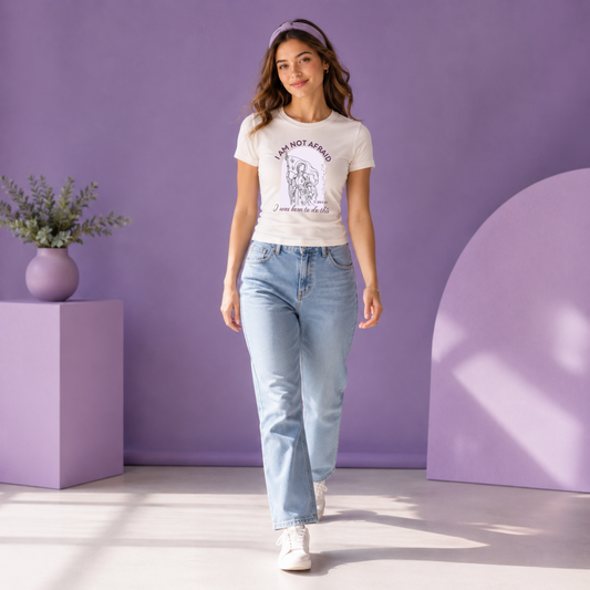 St. Joan of Arc “I Am Not Afraid” Catholic Women’s T-Shirt | Inspirational Saint Quote Graphic Tee