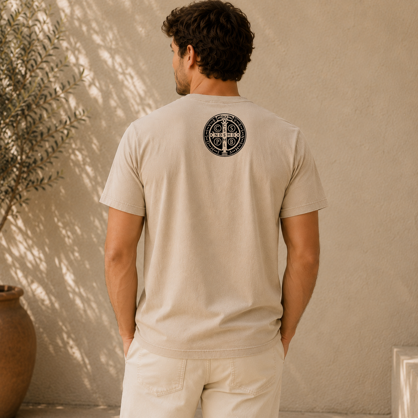 PREORDER Ora et Labora Catholic Comfort Colors Tee | St. Benedict Shirt for Men
